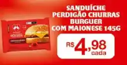 Bahamas Supermercados Sanduíche perdigão churras burguer com maionese oferta