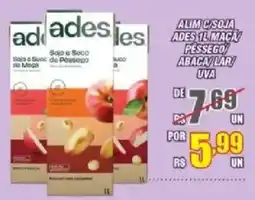 Violeta Supermercados ades soja e suco do pêssego oferta