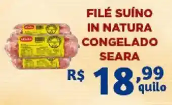 Bahamas Supermercados filé suíno in natura congelado seara oferta