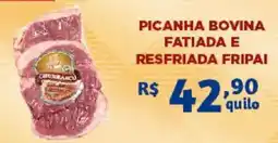 Bahamas Supermercados Picanha bovina fatiada e resfriada fripai oferta