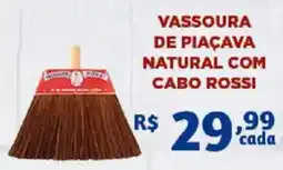 Bahamas Supermercados vassoura de piaçava natural com cabo rossi oferta