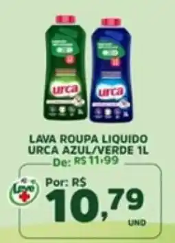 Araújo Supermercados lava roupa liquido urca azul/verde 1l oferta