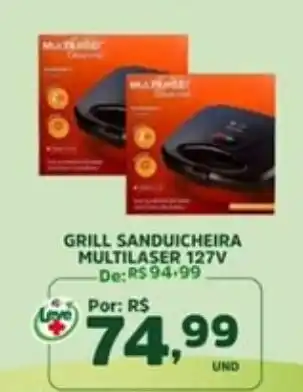 Araújo Supermercados grill sanduicheira multilaser 127v oferta