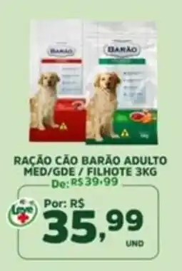 Araújo Supermercados Ração cão barão adulto med/gde / filhote oferta