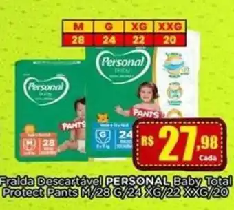 Rede Mais Supermercados Fralda descartável personal baby total protect pants oferta