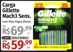 Supermercado Dalben Carga gillette mach3 sens. oferta