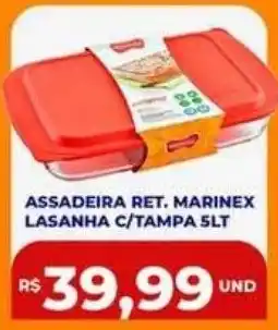 Assadeira ret. marinex lasanha c/tampa slt
