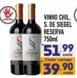 Supermercados Avenida vinho chil. s. de siegel reserva oferta