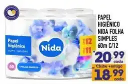 Supermercados Avenida Papel higiênico nida folha simples oferta