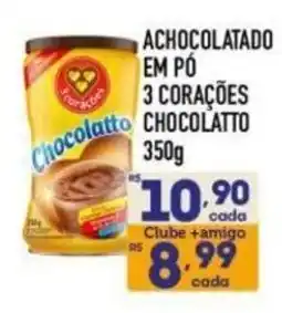 Supermercados Avenida Achocolatado em pó 3 corações chocolatto oferta