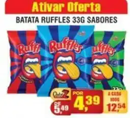 Zebu Carnes Supermercados batata ruffles 33g sabores oferta
