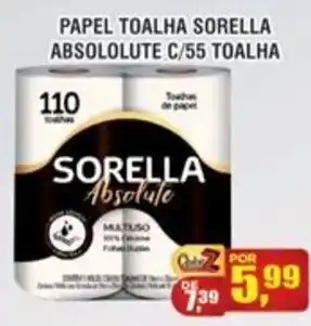 Zebu Carnes Supermercados Papel toalha sorella absoloute c/55 toalha oferta