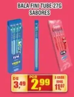 Zebu Carnes Supermercados bala fini tube 27g sabores oferta