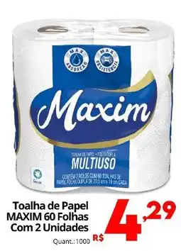Althoff Supermercados Toalha de Papel Maxim 60 Folhas oferta