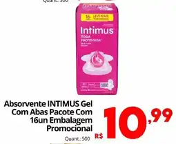 Althoff Supermercados Absorvente intimus gel com abas pacote com 16un embalagem promocional oferta