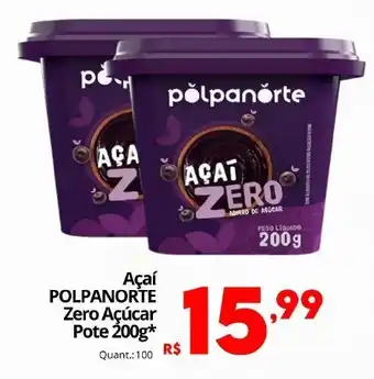 Althoff Supermercados Açaí polpanorte zero açúcar oferta