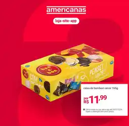 Lojas Americanas Caixa de bombom arcor oferta