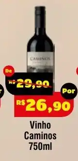Royal Supermercados Vinho Caminos oferta