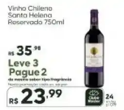 Master Supermercados Vinho Chileno Santa Helena Reservado oferta