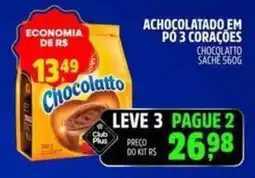Spasso Sabores achocolatado em pó 3 corações oferta