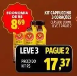 Spasso Sabores kit cappuccino 3 corações oferta