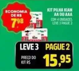 Spasso Sabores kit pilha kiam aa ou aaa oferta