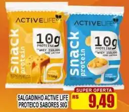 Supermercado leal Salgadinho active life proteico sabores oferta