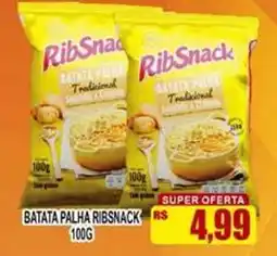 Supermercado leal batata palha ribs snack oferta