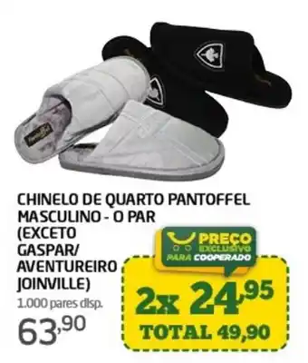 Chinelo de quarto pantoffel masculino - o par