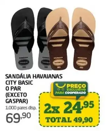 Sandália havaianas city basic o par