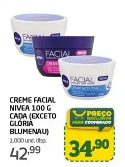 Cooper Creme facial nivea 100 g cada (exceto glória blumenau) oferta