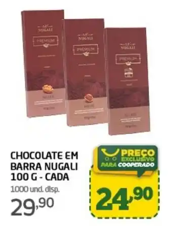 Cooper Chocolate em barra nugali oferta