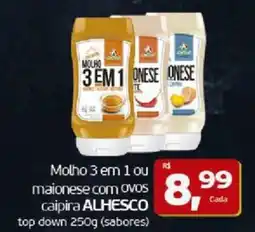Cometa Supermercados molho 3 em 1 ou maionese com ovos caipira alhesco oferta