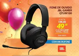 Lojas Cem Fone de ouvido jbl gamer qtum100 oferta