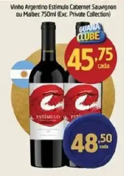 Supermercados Guanabara Vinho Argentino Estímulo Cabernet Sauvignon ou Malbec oferta