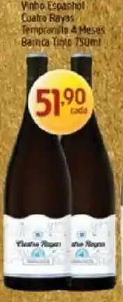 Supermercados Guanabara Vinho Espanhol Cuatro Rayas oferta