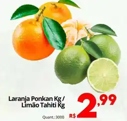 Althoff Supermercados Laranja Ponkan Kg / Limão Tahiti Kg oferta