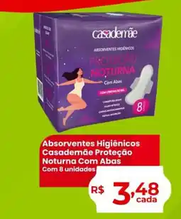 Ultrabox Absorventes Higiênicos Casademãe Proteção Noturna Com Abas oferta
