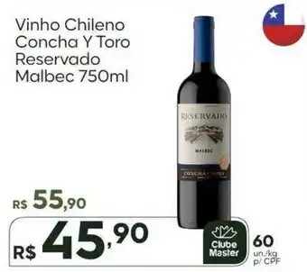 Vinho chileno concha y toro reservado malbec