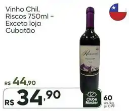 Master Supermercados Vinho Chil. Riscos oferta