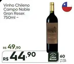 Master Supermercados Vinho chileno campo noble gran reser. oferta