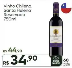 Master Supermercados Vinho Chileno Santa Helena Reservado oferta