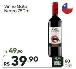 Master Supermercados Vinho Gato Negro oferta