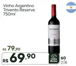 Master Supermercados Vinho Argentino Trivento Reserve oferta