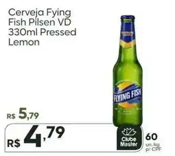 Master Supermercados Cerveja Flying Fish Pilsen VD Pressed Lemon oferta