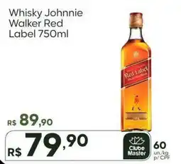 Master Supermercados Whisky Johnnie Walker Red Label oferta