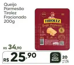 Master Supermercados Queijo Parmesão Tirolez Fracionado oferta
