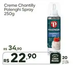 Master Supermercados Creme chantilly polenghi spray oferta