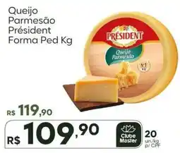 Master Supermercados Queijo parmesão prédident forma ped kg oferta