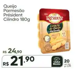 Master Supermercados Queijo Parmesão Président Cilindro oferta